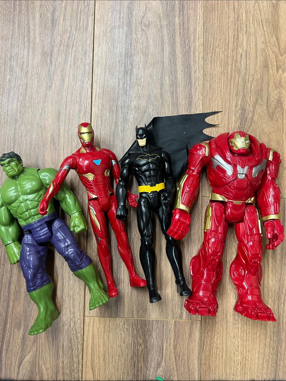 Marvel Red Iron Man & Black Batman Kids Superhero Figures
